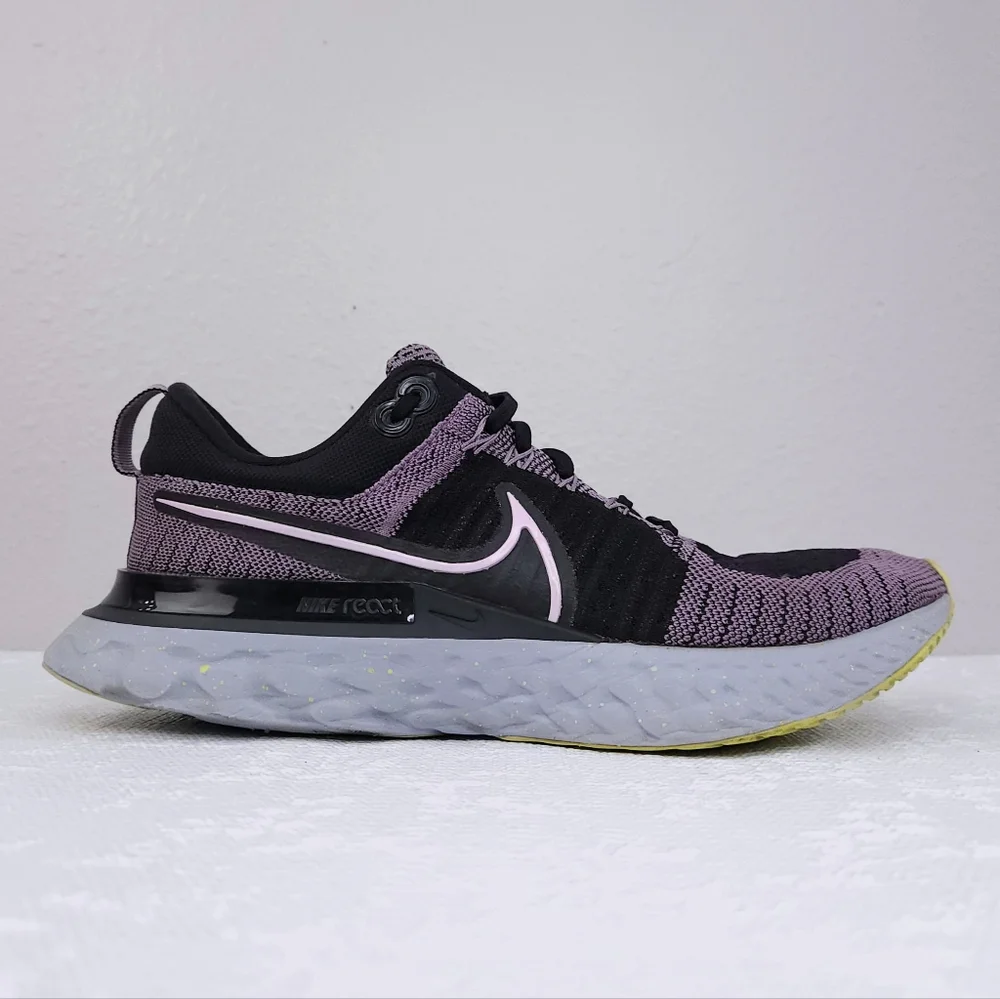 NIKE REACT Infinity Run FlyKnit 2 US 9.5 Violet Dust FK 2 Athletic Sneaker Shoes - Picture 4 of 10